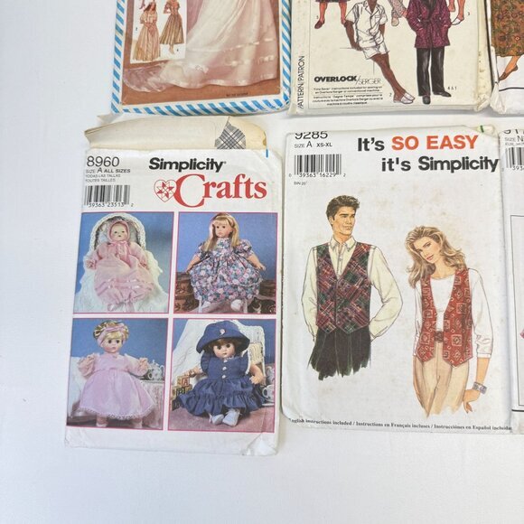 Simplicity Vintage 80s Sewing Patterns LOT 6241 8323 9285 9174‎ 9149 8960 - Picture 5 of 6